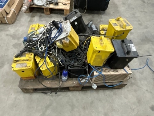 PALLET TO INC. ASSORTED TRANSFORMER BOXES & ELECTRICAL EQUIPMENT