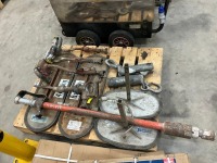 PALLET OF ASSORTED AIR TOOLS & SUCTION LIFTERS - 2