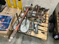 PALLET OF ASSORTED AIR TOOLS & SUCTION LIFTERS - 3