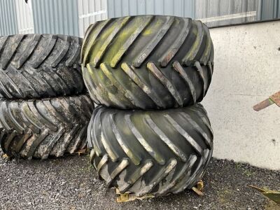 2No. FLOATATION RIMS & TYRES 66x43.00-25NHS