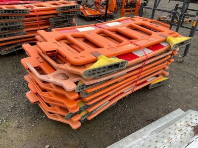APPROX. 16No. PLASTIC PEDESTRAIN BARRIERS