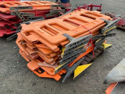 APPROX. 15No. PLASTIC PEDESTRAIN BARRIERS