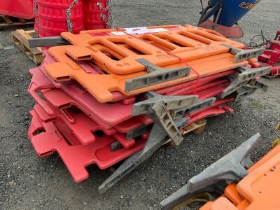 APPROX. 15No. PLASTIC PEDESTRAIN BARRIERS