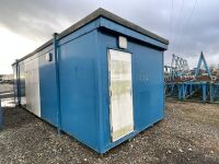 APPROX. 32ft x 10ft STEEL CLAD OPEN PLAN SITE OFFICE / CANTEEN