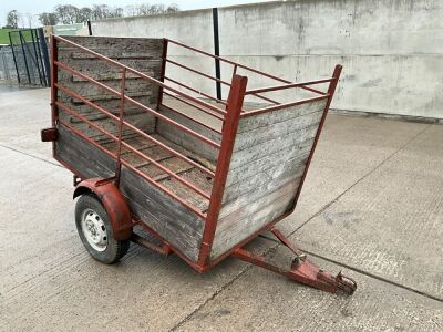 APPROX. 6FT X 4FT WOODEN SINGLE AXLE TRAILER