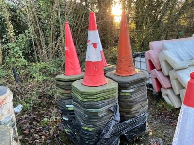 APPROX. 80No. ASSORTED LARGE ROAD CONES