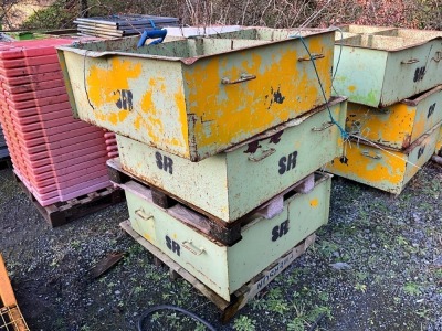 3No. METAL STORAGE CRATES