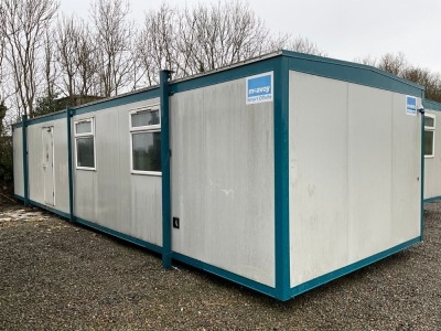 APPROX 40X12 3 COMPARTMENT STEEL CLAD OFFICE