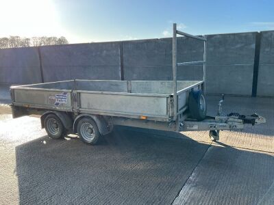 IFOR WILLIAMS LM126 12ft x 6ft TWIN AXLE 3500KGS DROPSIDE GALVANISED TRAILER&nbsp;