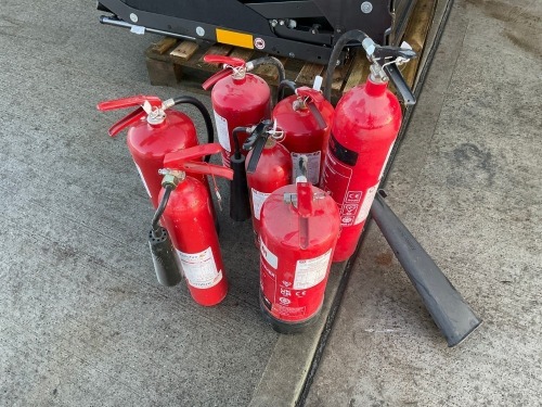 7No. ASSORTED FIRE EXTINGUISHERS