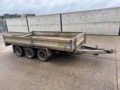 APPROX. 12ft x 6.6ft CROOKS TRI AXLE 3500KGS DROPSIDE GALVANISED TRAILER&nbsp;