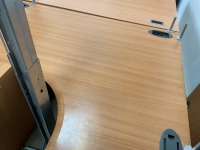 UNASSEMBLED TWO PERSON BENCH DESK INC. 2No. DESKS & 2No. 3 DRAWER PEDESTALS - 6