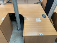 UNASSEMBLED TWO PERSON BENCH DESK INC. 2No. DESKS & 2No. 3 DRAWER PEDESTALS - 6