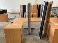 UNASSEMBLED TWO PERSON BENCH DESK INC. 2No. 1600mm DESKS & 1No. 3 DRAWER PEDESTAL - 5