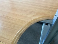 UNASSEMBLED TWO PERSON BENCH DESK INC. 2No. 1600mm DESKS & 1No. 3 DRAWER PEDESTAL - 6