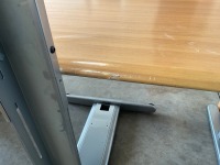 UNASSEMBLED TWO PERSON BENCH DESK INC. 2No. 1600mm DESKS & 1No. 3 DRAWER PEDESTAL - 9