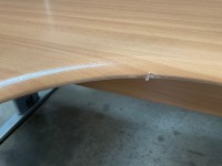 TWO PERSON BENCH DESK INC. 2No. DESKS, 2No. PEDESTALS, 2No. Operator Chairs, 4No. Privacy Screens - 4