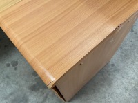 TWO PERSON BENCH DESK INC. 2No. DESKS, 2No. PEDESTALS, 2No. Operator Chairs, 4No. Privacy Screens - 6