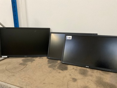 2No. BENQ GW2270 & 1No. IIYAMA PROLITE E2483HS MONITORS - NO STANDS PRESENT