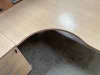 1600mm LEFT HAND CORNER DESK & 3 DRAWER PEDESTAL - 3