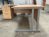 1600mm LEFT HAND CORNER DESK & 3 DRAWER PEDESTAL - 5