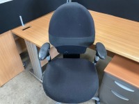 TWO PERSON BENCH DESK INC. 2No. DESKS, 2No. PEDESTALS & 2No. Operator Chairs - 13