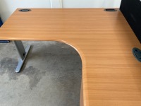 TWO PERSON BENCH DESK INC. 2No. DESKS & 2No. 3 DRAWER PEDESTALS - 3