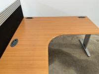 TWO PERSON BENCH DESK INC. 2No. DESKS & 2No. 3 DRAWER PEDESTALS - 6