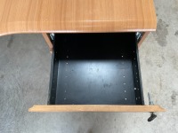 TWO PERSON BENCH DESK INC. 2No. DESKS & 2No. 3 DRAWER PEDESTALS - 10
