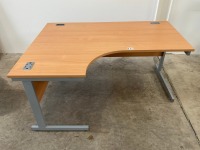 1600mm LEFT HAND CORNER DESK & 3 DRAWER PEDESTAL - 5