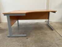 1600mm LEFT HAND CORNER DESK & 3 DRAWER PEDESTAL - 6