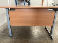1600mm LEFT HAND CORNER DESK & 3 DRAWER PEDESTAL - 9