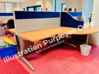 UNASSEMBLED FOUR PERSON CORNER DESK