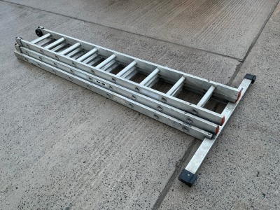 9 TREAD ALUMINIUM TRIPLE EXTENSION LADDER
