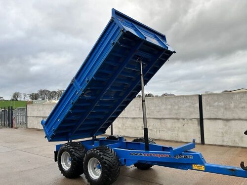 EUROSPEC ENGINEERING 13FT X 7FT 6" TANDEM AXLE HYDRAULIC DROPSIDE TIPPING TRAILER