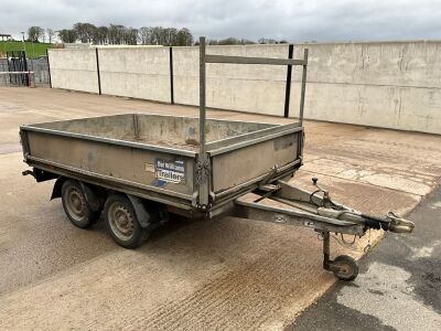 APPROX. 8ft x 5ft IFOR WILLIAMS 2000KGS DROPSIDE GALVANISED TWIN AXLE TRAILER