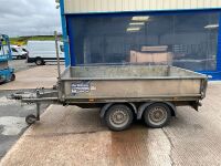 APPROX. 8ft x 5ft IFOR WILLIAMS 2000KGS DROPSIDE GALVANISED TWIN AXLE TRAILER - 4