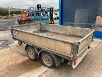 APPROX. 8ft x 5ft IFOR WILLIAMS 2000KGS DROPSIDE GALVANISED TWIN AXLE TRAILER - 5