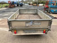 APPROX. 8ft x 5ft IFOR WILLIAMS 2000KGS DROPSIDE GALVANISED TWIN AXLE TRAILER - 6