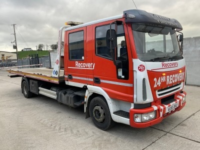 IVECO EUROCARGO ML100E180 7.5 TON CREW CAB TILT & SLIDE RECOVERY LORRY
