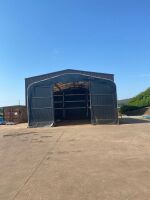 APPROX. 35ft LONG x 33ft WIDE x 25ft HIGH GALVANISED TEMPORARY BUILDING - 2