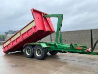TRACTOR DRAWN ROLL ON / ROLL OFF HOOK LOADER TRAILER & SKIP - 18