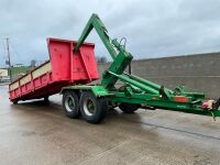 TRACTOR DRAWN ROLL ON / ROLL OFF HOOK LOADER TRAILER & SKIP - 20