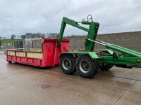 TRACTOR DRAWN ROLL ON / ROLL OFF HOOK LOADER TRAILER & SKIP - 23