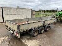 IFOR WILLIAMS 14FT X 6FT6" TRI AXLE DROPSIDE TRAILER - 10