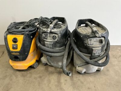 3No. ASSORTED INDUSTRIAL VACUUMS