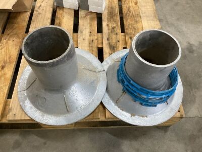 2No. TULBORA 6" FLAT ROOF OUTLETS