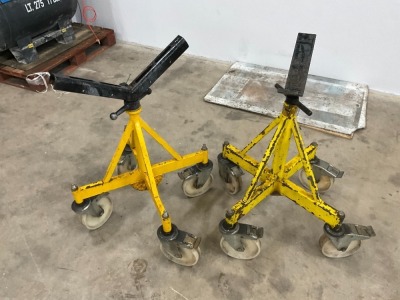 2No. MOBILE CABLE REEL STANDS