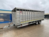 HUDSON APPROX. 24ft x 8ft 16 TON TWIN AXLE GALVANISED LIVESTOCK TRAILER&nbsp; - 6