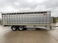 HUDSON APPROX. 24ft x 8ft 16 TON TWIN AXLE GALVANISED LIVESTOCK TRAILER&nbsp; - 23